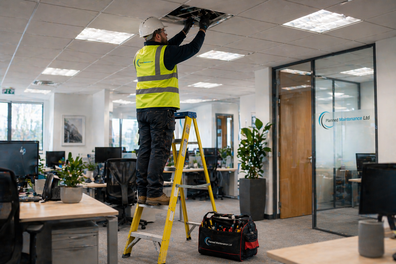 Commercial contractor attending urgent building repair issue in Southampton