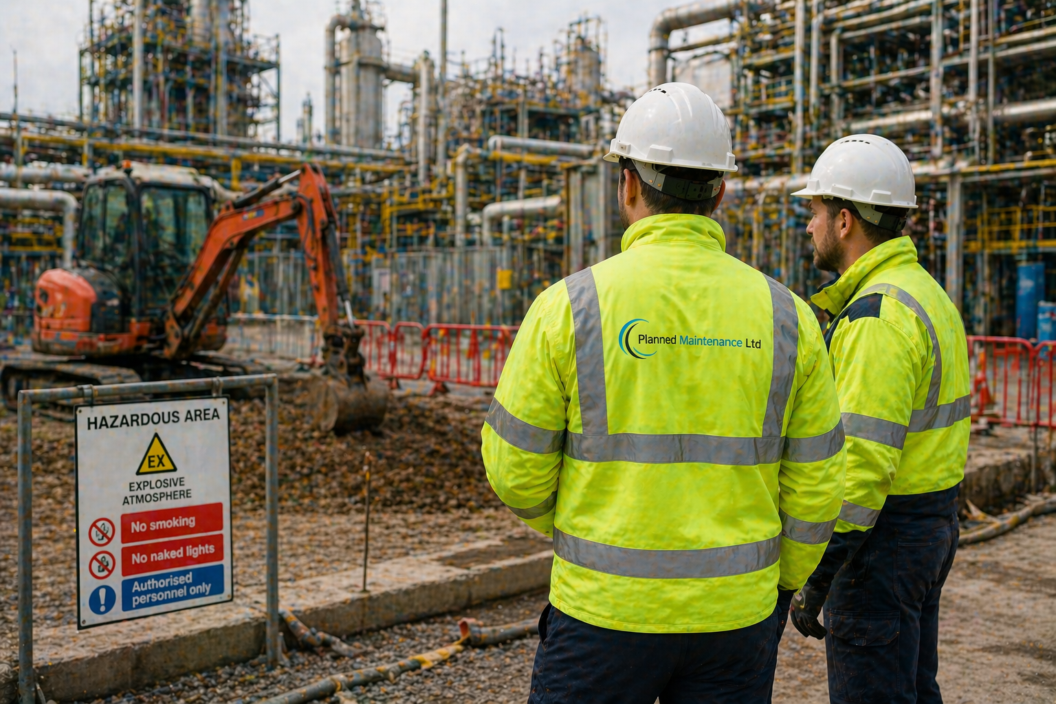 Hazardous area civils works at regulated commercial site in Southampton